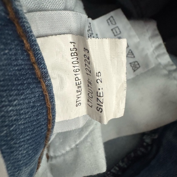 Light Blue Distressed Women's STS Blue Ankle Raw Hem Skinny Jeans.sized 25 - Picture 7 of 8